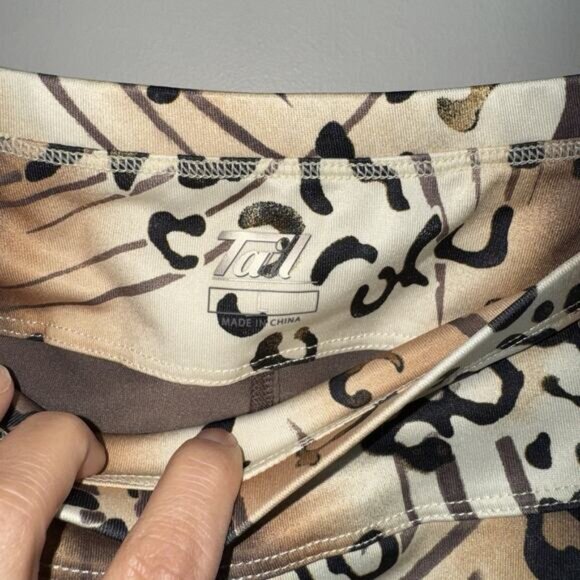 Tail Woman’s Skirt Sz L Brown Animal Print Pickleball Tennis Cheetah Leopard - Picture 2 of 8